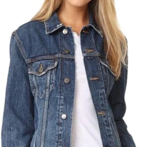 Vince Blue Raw Edge Jean Jacket size XS - Picture 6 of 7